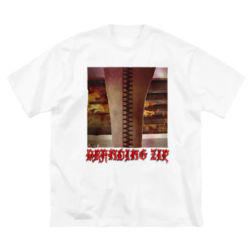 ジッパー焼き印 ビッグシルエットTシャツ