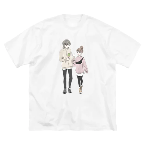 　カップルアイスクリーム Big T-Shirt