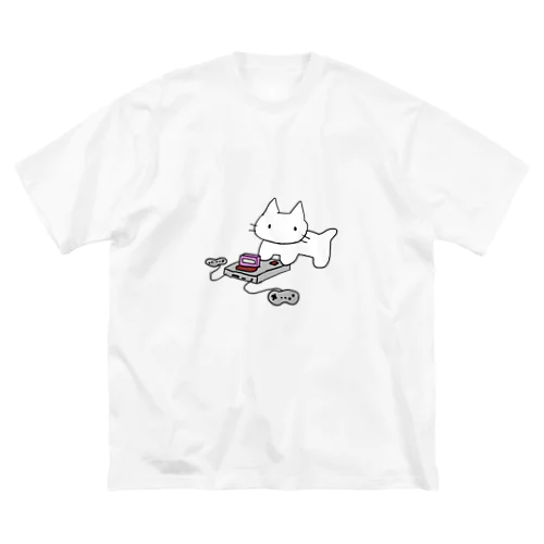 ねこオンザゲーム ビッグシルエットTシャツ