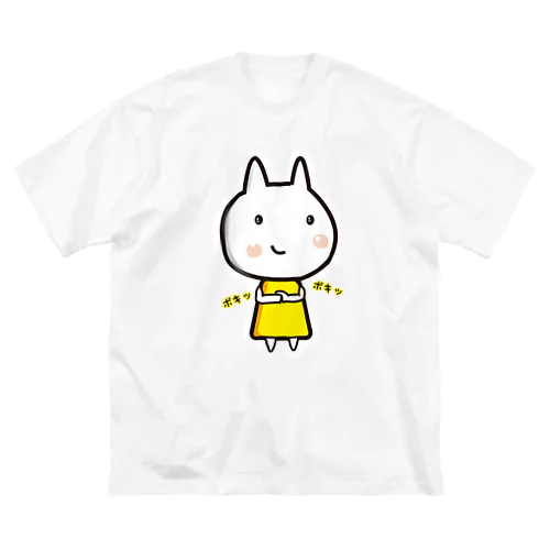 【悪巧み】うさねこ【腹黒】 ビッグシルエットTシャツ