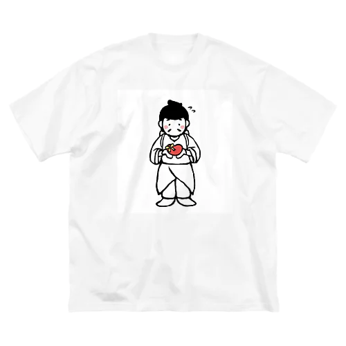 和紙太子君もじもじ ビッグシルエットTシャツ