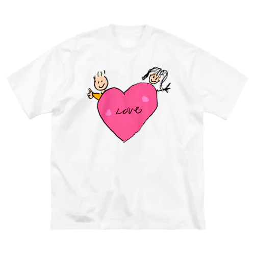 ハート　ピンク Big T-Shirt