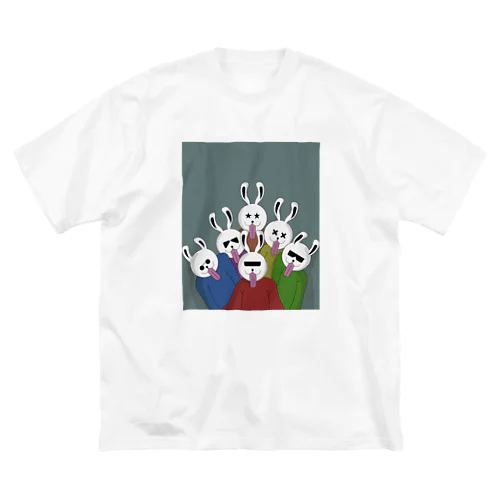 gaga rabbit (sextuplets rabbit) ビッグシルエットTシャツ