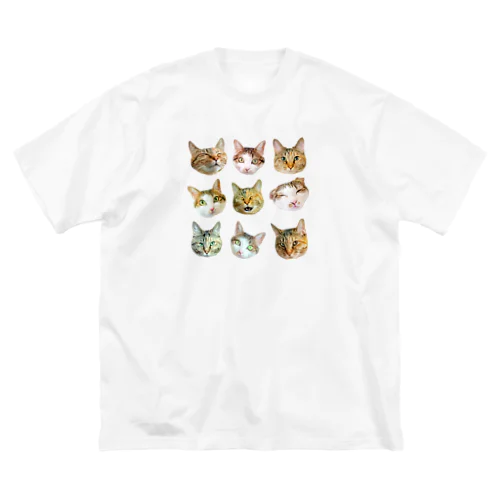 にゃんフェイスにゃん ビッグシルエットTシャツ