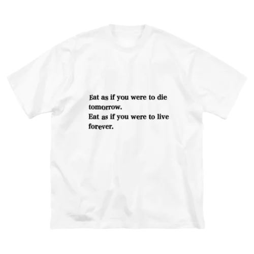 沢山食べる人生 ビッグシルエットTシャツ