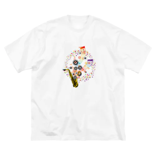 サックスから溢れ出すミュージック Big T-Shirt