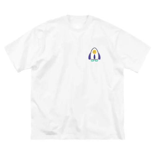 宇宙 ロケット ビッグシルエットTシャツ