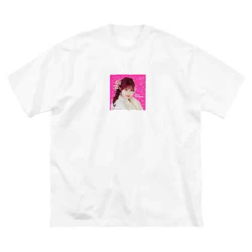 根古水ヒメ🌸No.1 ホットピンクラメ×振袖(アップ)［正方形］ฅ^ơωơ^ฅ♡ Big T-Shirt