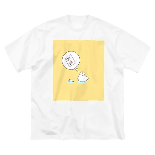 うさぎのアイス ビッグシルエットTシャツ