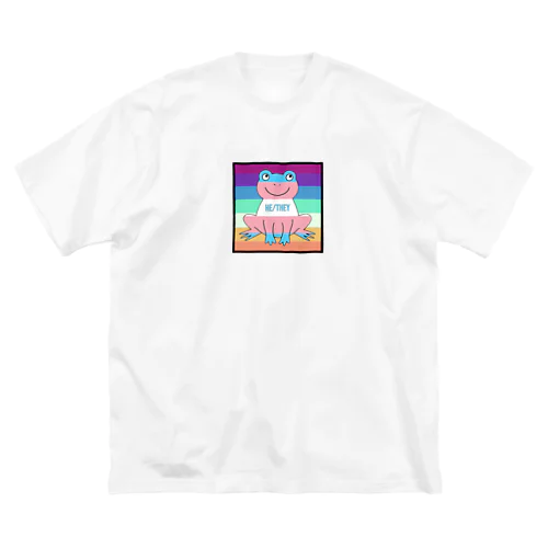 transgender (he/they) mlm/nblm frog ビッグシルエットTシャツ