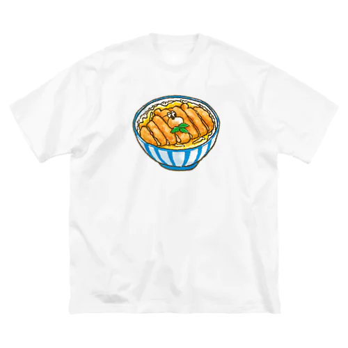 ぶちゃくま。カツ丼 ビッグシルエットTシャツ