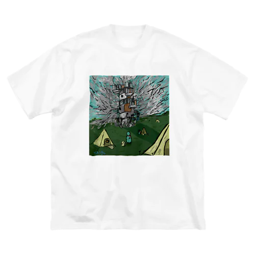 Traveling town ビッグシルエットTシャツ