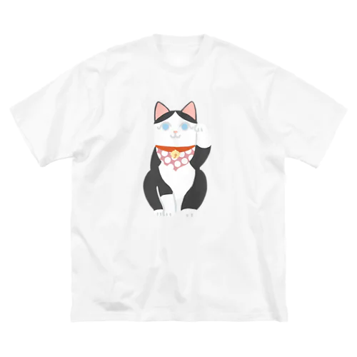 招き猫　ハチワレ Big T-Shirt