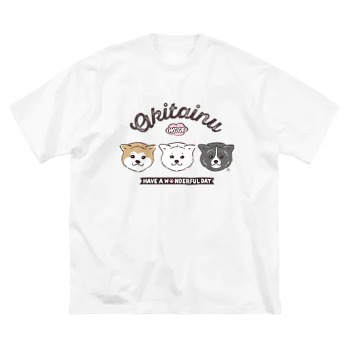 秋田犬ブラザーズ ビッグシルエットTシャツ