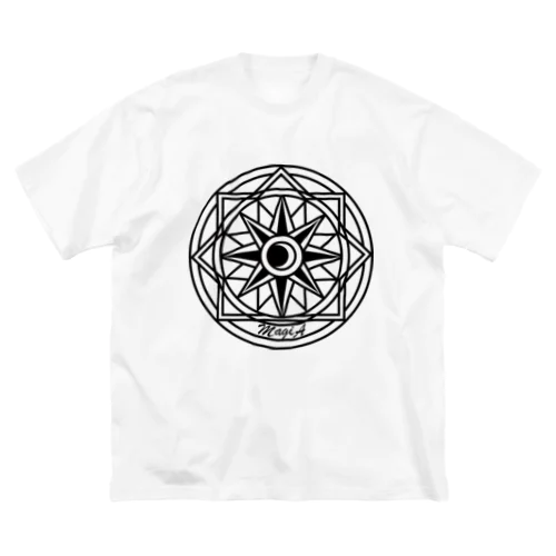 月と太陽の魔法陣ロゴ ビッグシルエットTシャツ