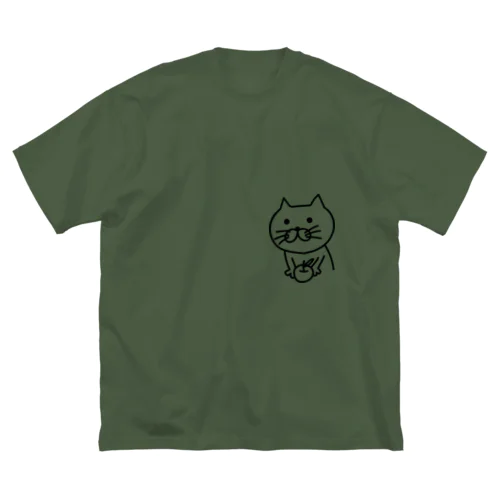 ねこ ビッグシルエットTシャツ