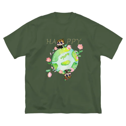 世界に私の花を咲かせよう ビッグシルエットTシャツ