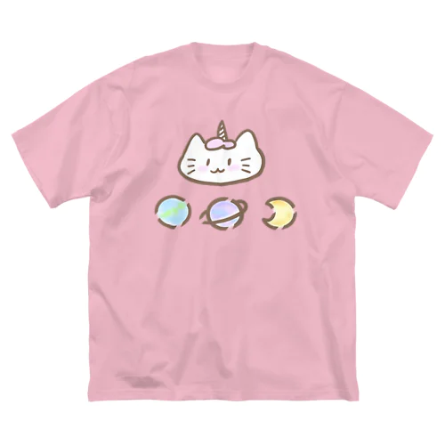 🪐ゆにねこ🪐ピンク(髪色) Big T-Shirt