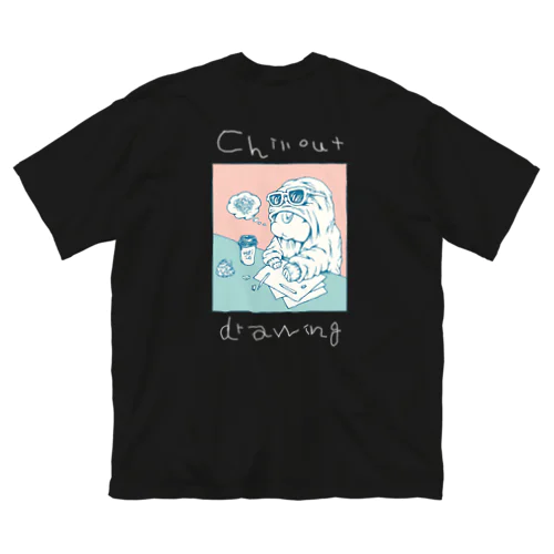 【ロゴ白色】chillout drawing 루즈핏 티셔츠