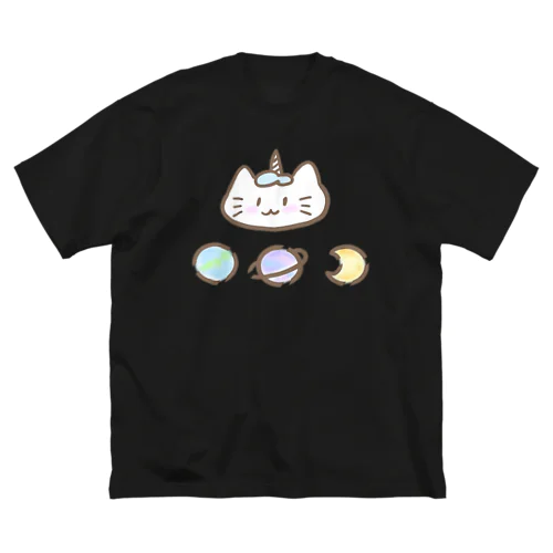 🪐ゆにねこ🪐水色(髪色) Big T-Shirt