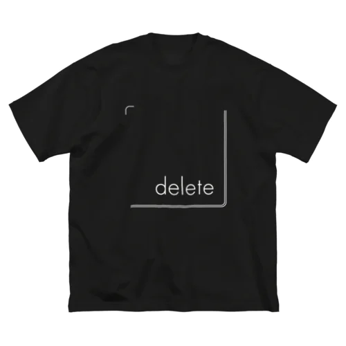 delete（白文字） ビッグシルエットTシャツ
