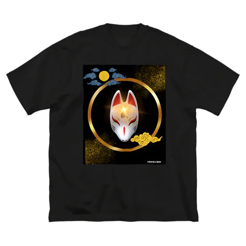 Japanese Spiritual Fox with Halo!! ビッグシルエットTシャツ