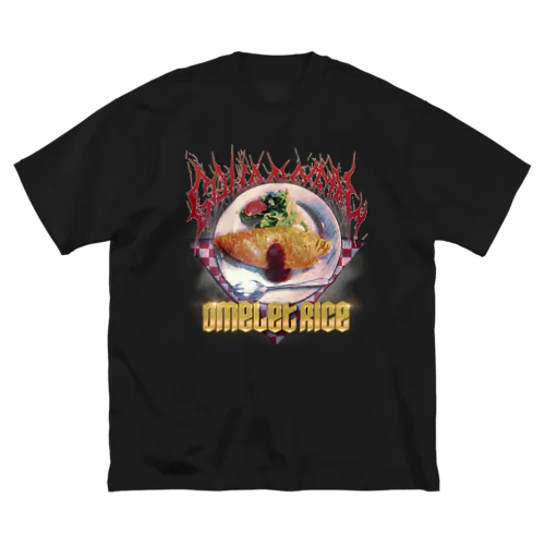 GOURMETAL omeletrice ビッグシルエットTシャツ