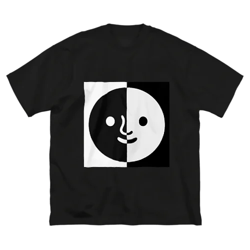 半分なくろがお🌗 ビッグシルエットTシャツ