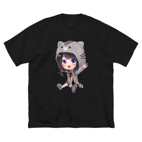 ねむねむ しま猫ver ビッグシルエットTシャツ