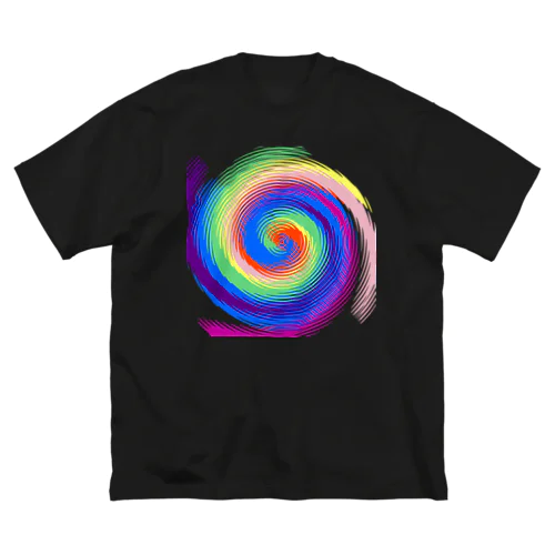 psychedelic-Swirl ビッグシルエットTシャツ