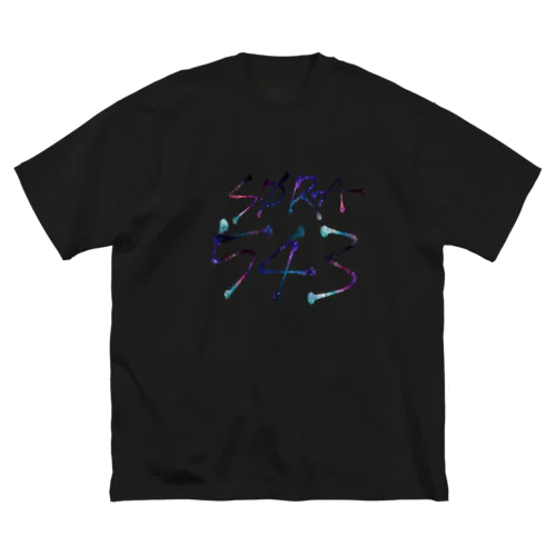 直筆デザイン(宇宙柄) ビッグシルエットTシャツ