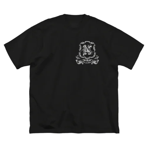 noir et blanche ブランドロゴ(ホワイト) Big T-Shirt