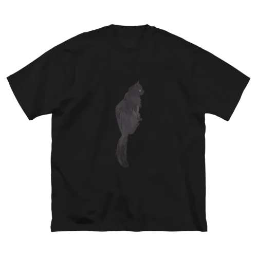 黒猫 ビッグシルエットTシャツ