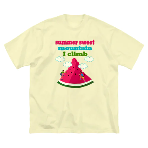スイカクライミング(空なし、雲フチありVr） 루즈핏 티셔츠