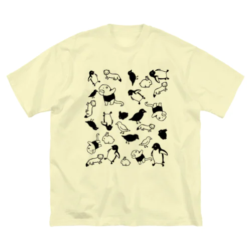 モノクロ動物 Big T-Shirt