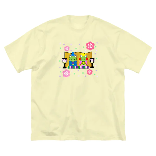 ひな祭りのかえるさん ビッグシルエットTシャツ