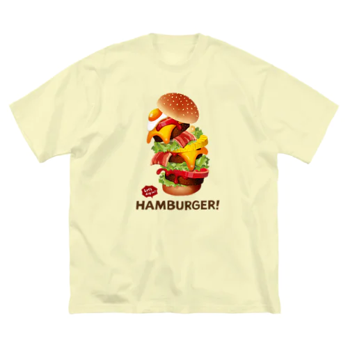 デカ盛りハンバーガー ! Big T-Shirt