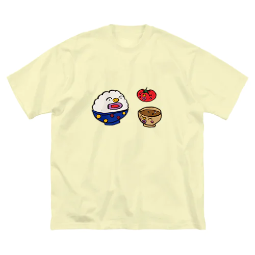 ごはんくんとトマトちゃんと味噌汁くん Big T-Shirt