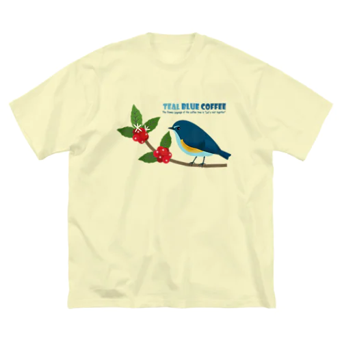 Teal Blue Bird ビッグシルエットTシャツ