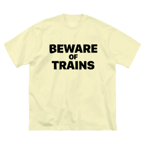 【道路標識】BEWARE OF TRAINS（汽車に注意）（踏切） Big T-Shirt