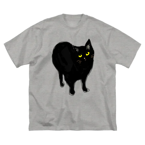 目付きは悪いけど可愛い猫 ビッグシルエットTシャツ