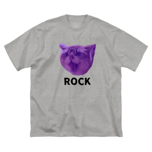 ロックなネコ ビッグシルエットTシャツ