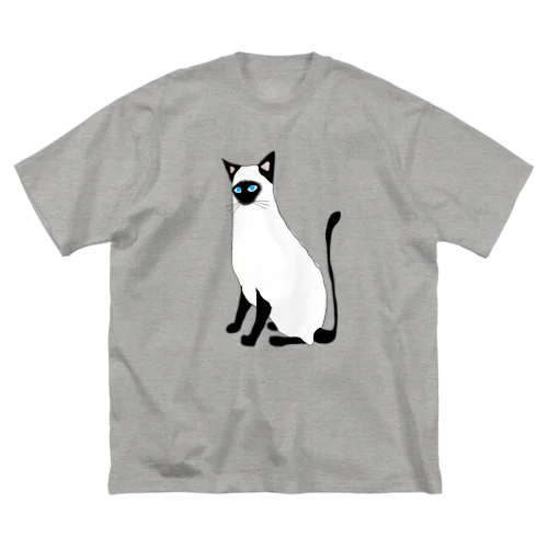 青い目のシャム猫 ビッグシルエットTシャツ