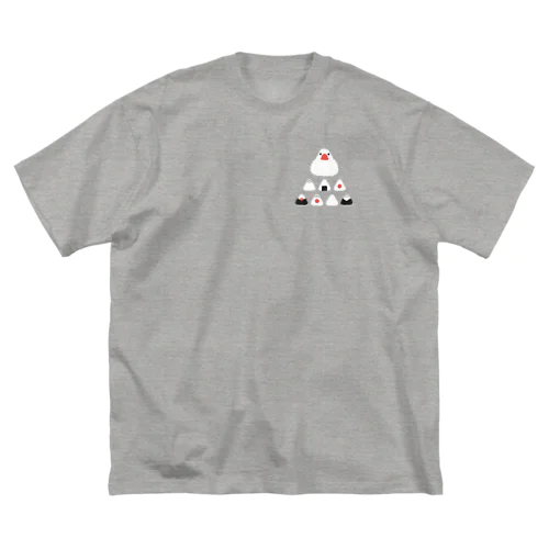 おにぎりと文鳥 ビッグシルエットTシャツ