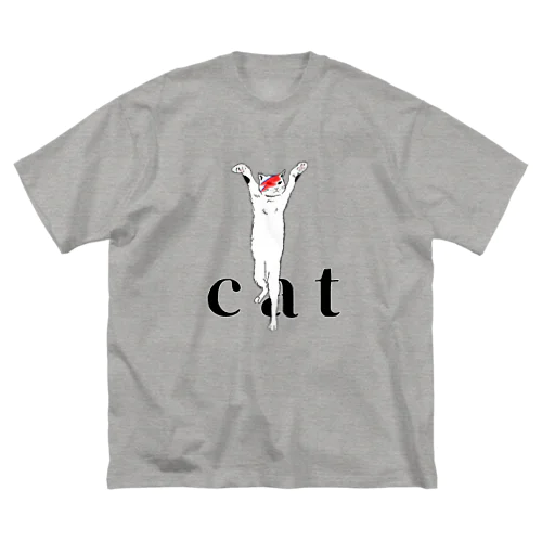デヴィッドボウイのメイクを施したカッコいい白猫 Big T-Shirt