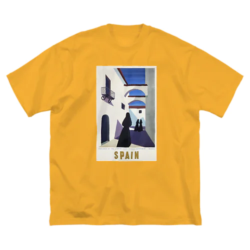 スペイン・マドリード 1950年代　トラベルポスター ビッグシルエットTシャツ