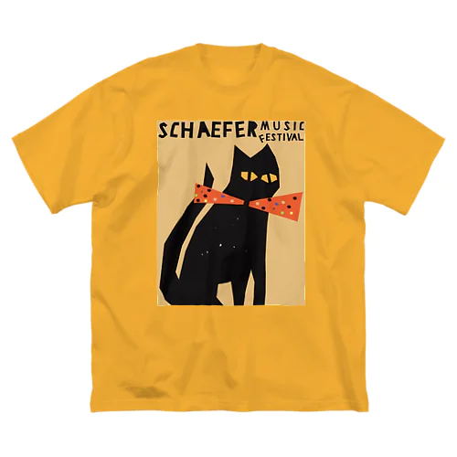 アメリカ・ニューヨーク SCHAEFER MUSIC FESTIVAL 蝶タイ猫 1974年 ビッグシルエットTシャツ
