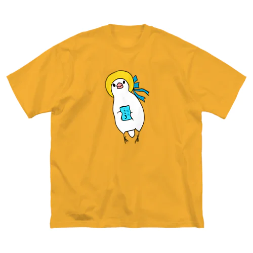 読書感想文鳥 ビッグシルエットTシャツ