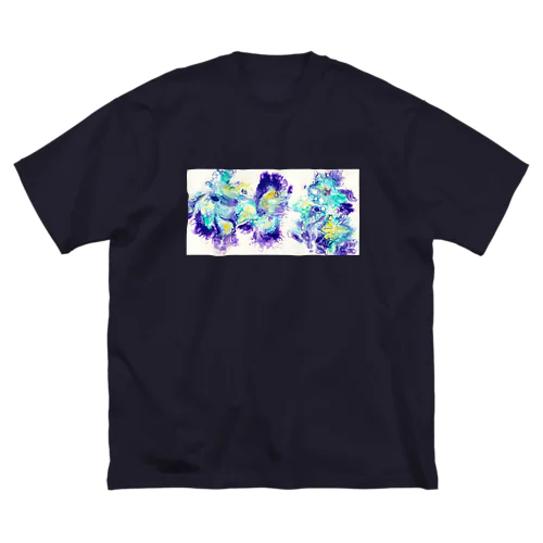 blue pansy ビッグシルエットTシャツ