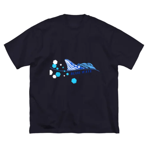 碧い紋様 ”BLUE WAVE” ビッグシルエットTシャツ